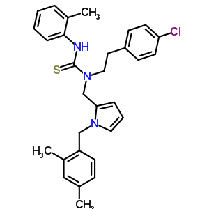 6809-48-9  1-[2-(4-chlorophenyl)ethyl]-1-{[1-(2,4-dimethylbenzyl)-1H-pyrrol-2-yl]methyl}-3-(2-methylphenyl)thiourea