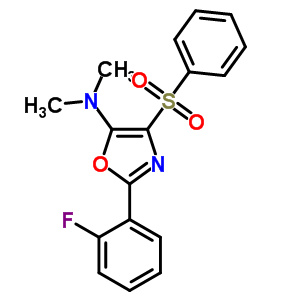 7038-12-2  2-(2-fluorophenyl)-N,N-dimethyl-4-(phenylsulfonyl)-1,3-oxazol-5-amine