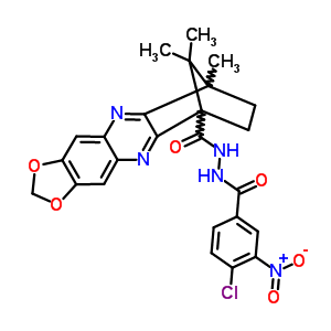 7046-99-3  N'-[(4-chloro-3-nitrophenyl)carbonyl]-9,12,12-trimethyl-8,9-dihydro-6,9-methano[1,3]dioxolo[4,5-b]phenazine-6(7H)-carbohydrazide