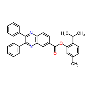7047-15-6  5-methyl-2-(1-methylethyl)phenyl 2,3-diphenylquinoxaline-6-carboxylate