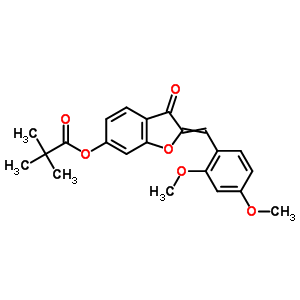 7047-80-5  2-[(2,4-dimethoxyphenyl)methylidene]-3-oxo-2,3-dihydro-1-benzofuran-6-yl 2,2-dimethylpropanoate