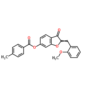 7047-85-0  2-[(2-methoxyphenyl)methylidene]-3-oxo-2,3-dihydro-1-benzofuran-6-yl 4-methylbenzoate