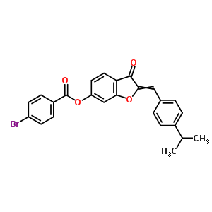 7047-91-8  2-{[4-(1-methylethyl)phenyl]methylidene}-3-oxo-2,3-dihydro-1-benzofuran-6-yl 4-bromobenzoate