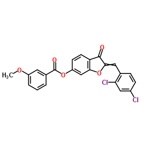 7047-95-2  2-[(2,4-dichlorophenyl)methylidene]-3-oxo-2,3-dihydro-1-benzofuran-6-yl 3-methoxybenzoate