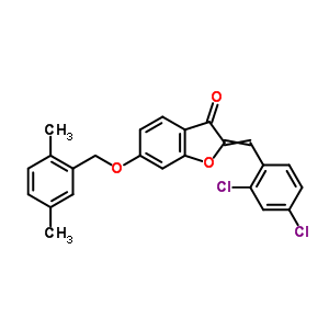 7048-27-3  2-[(2,4-dichlorophenyl)methylidene]-6-[(2,5-dimethylbenzyl)oxy]-1-benzofuran-3(2H)-one