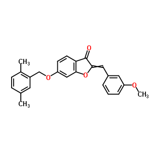7048-28-4  6-[(2,5-dimethylbenzyl)oxy]-2-[(3-methoxyphenyl)methylidene]-1-benzofuran-3(2H)-one