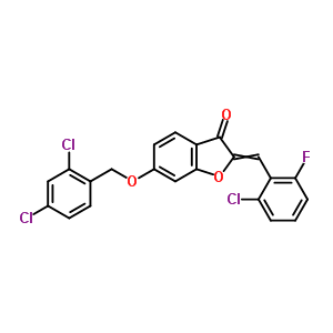 7048-35-3  2-[(2-chloro-6-fluorophenyl)methylidene]-6-[(2,4-dichlorobenzyl)oxy]-1-benzofuran-3(2H)-one