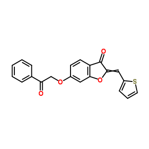 7048-45-5  6-(2-oxo-2-phenylethoxy)-2-(thiophen-2-ylmethylidene)-1-benzofuran-3(2H)-one