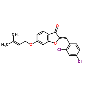 7048-60-4  2-[(2,4-dichlorophenyl)methylidene]-6-[(3-methylbut-2-en-1-yl)oxy]-1-benzofuran-3(2H)-one