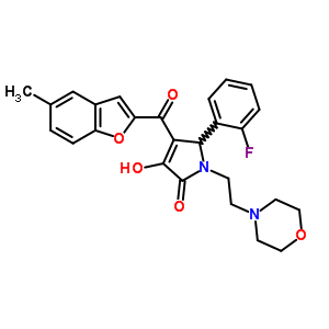 7049-19-6  5-(2-fluorophenyl)-3-hydroxy-4-[(5-methyl-1-benzofuran-2-yl)carbonyl]-1-(2-morpholin-4-ylethyl)-1,5-dihydro-2H-pyrrol-2-one