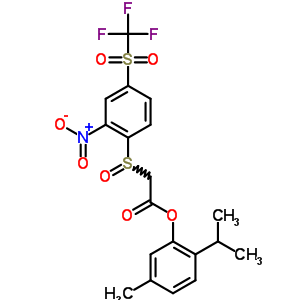 7061-63-4  5-methyl-2-(1-methylethyl)phenyl ({2-nitro-4-[(trifluoromethyl)sulfonyl]phenyl}sulfinyl)acetate
