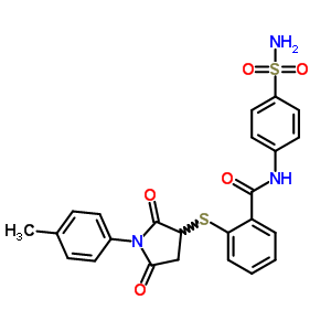 7062-68-2  2-{[1-(4-methylphenyl)-2,5-dioxopyrrolidin-3-yl]sulfanyl}-N-(4-sulfamoylphenyl)benzamide