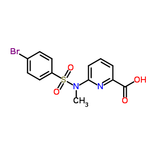7062-89-7  6-{[(4-bromophenyl)sulfonyl](methyl)amino}pyridine-2-carboxylic acid