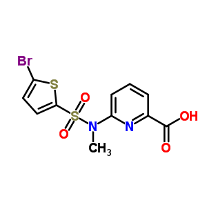 7062-91-1  6-{[(5-bromothiophen-2-yl)sulfonyl](methyl)amino}pyridine-2-carboxylic acid