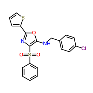 7065-28-3  N-(4-chlorobenzyl)-4-(phenylsulfonyl)-2-thiophen-2-yl-1,3-oxazol-5-amine