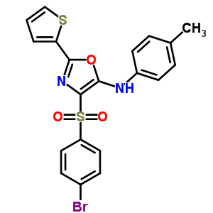 7065-53-4  4-[(4-bromophenyl)sulfonyl]-N-(4-methylphenyl)-2-thiophen-2-yl-1,3-oxazol-5-amine