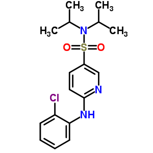 7065-79-4  6-[(2-chlorophenyl)amino]-N,N-bis(1-methylethyl)pyridine-3-sulfonamide