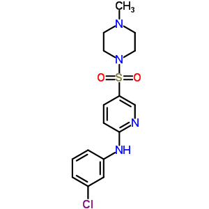 7066-11-7  N-(3-chlorophenyl)-5-[(4-methylpiperazin-1-yl)sulfonyl]pyridin-2-amine