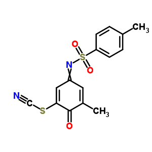 7066-47-9  5-methyl-3-{[(4-methylphenyl)sulfonyl]imino}-6-oxocyclohexa-1,4-dien-1-yl thiocyanate