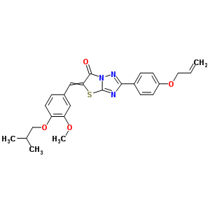 7066-83-3  5-{[3-methoxy-4-(2-methylpropoxy)phenyl]methylidene}-2-[4-(prop-2-en-1-yloxy)phenyl][1,3]thiazolo[3,2-b][1,2,4]triazol-6(5H)-one