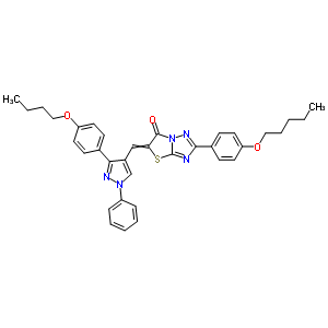 7066-97-9  5-{[3-(4-butoxyphenyl)-1-phenyl-1H-pyrazol-4-yl]methylidene}-2-[4-(pentyloxy)phenyl][1,3]thiazolo[3,2-b][1,2,4]triazol-6(5H)-one