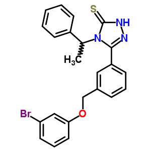 7167-10-4  5-{3-[(3-bromophenoxy)methyl]phenyl}-4-(1-phenylethyl)-2,4-dihydro-3H-1,2,4-triazole-3-thione