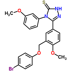 7167-39-7  5-{3-[(4-bromophenoxy)methyl]-4-methoxyphenyl}-4-(3-methoxyphenyl)-2,4-dihydro-3H-1,2,4-triazole-3-thione