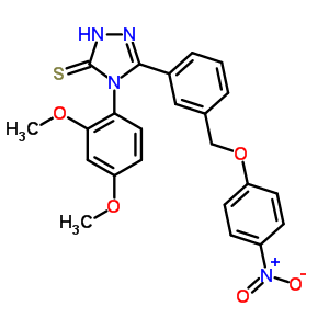 7168-23-2  4-(2,4-dimethoxyphenyl)-5-{3-[(4-nitrophenoxy)methyl]phenyl}-2,4-dihydro-3H-1,2,4-triazole-3-thione