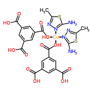 7226-18-8  benzene-1,3,5-tricarboxylic acid; copper; 5-methyl-1,3,4-thiadiazol-2-amine