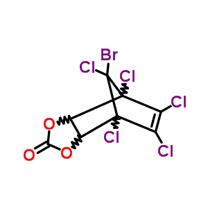 7233-11-6  8-bromo-4,5,6,7,8-pentachloro-3a,4,7,7a-tetrahydro-4,7-methano-1,3-benzodioxol-2-one
