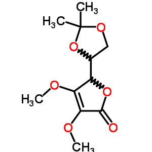 7233-17-2  5-(2,2-dimethyl-1,3-dioxolan-4-yl)-3,4-dimethoxyfuran-2(5H)-one (non-preferred name)