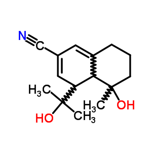 7233-21-8  5-hydroxy-4-(1-hydroxy-1-methylethyl)-5-methyl-4,4a,5,6,7,8-hexahydronaphthalene-2-carbonitrile