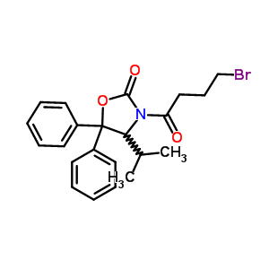 7235-50-9  3-(4-bromobutanoyl)-4-(1-methylethyl)-5,5-diphenyl-1,3-oxazolidin-2-one