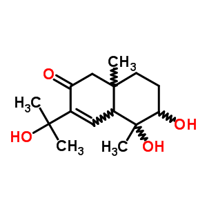 7236-03-5  5,6-dihydroxy-3-(1-hydroxy-1-methylethyl)-5,8a-dimethyl-4a,5,6,7,8,8a-hexahydronaphthalen-2(1H)-one