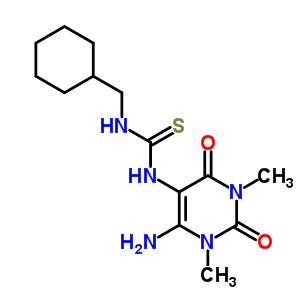 7472-94-8  1-(6-amino-1,3-dimethyl-2,4-dioxo-1,2,3,4-tetrahydropyrimidin-5-yl)-3-(cyclohexylmethyl)thiourea