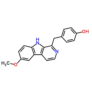 76525-09-2  4-[(6-methoxy-9H-beta-carbolin-1-yl)methyl]phenol