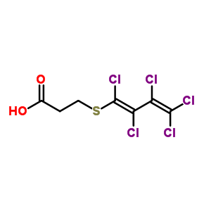 136346-22-0  3-{[(1E)-1,2,3,4,4-pentachlorobuta-1,3-dien-1-yl]sulfanyl}propanoic acid
