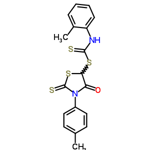 142979-67-7  3-(4-methylphenyl)-4-oxo-2-thioxo-1,3-thiazolidin-5-yl (2-methylphenyl)dithiocarbamate