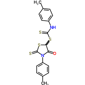 142979-68-8  3-(4-methylphenyl)-4-oxo-2-thioxo-1,3-thiazolidin-5-yl (4-methylphenyl)dithiocarbamate