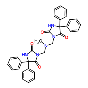 21322-35-0  3,3'-[(methylimino)dimethanediyl]bis(5,5-diphenylimidazolidine-2,4-dione)