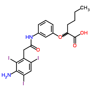 22714-26-7  2-(3-{[(3-amino-2,4,6-triiodophenyl)acetyl]amino}phenoxy)hexanoic acid