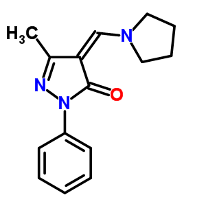 24664-56-0  (4Z)-5-methyl-2-phenyl-4-(pyrrolidin-1-ylmethylidene)-2,4-dihydro-3H-pyrazol-3-one