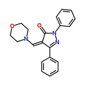 24665-75-6  (4Z)-4-(morpholin-4-ylmethylidene)-2,5-diphenyl-2,4-dihydro-3H-pyrazol-3-one
