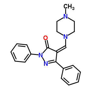 24665-76-7  (4Z)-4-[(4-methylpiperazin-1-yl)methylidene]-2,5-diphenyl-2,4-dihydro-3H-pyrazol-3-one