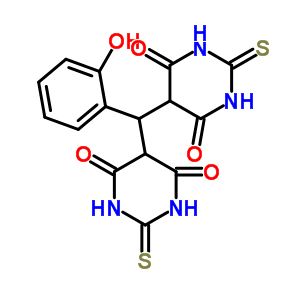 27430-16-6  5,5'-[(2-hydroxyphenyl)methanediyl]bis(2-thioxodihydropyrimidine-4,6(1H,5H)-dione)