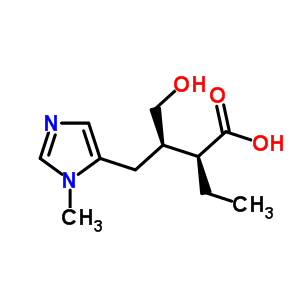 34350-99-7  (2R,3R)-2-ethyl-4-hydroxy-3-[(1-methyl-1H-imidazol-5-yl)methyl]butanoic acid