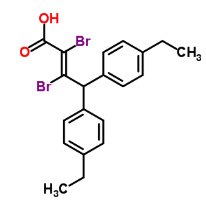 38273-00-6  (2E)-2,3-dibromo-4,4-bis(4-ethylphenyl)but-2-enoic acid