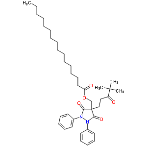 42190-68-1  [4-(4,4-dimethyl-3-oxopentyl)-3,5-dioxo-1,2-diphenylpyrazolidin-4-yl]methyl hexadecanoate