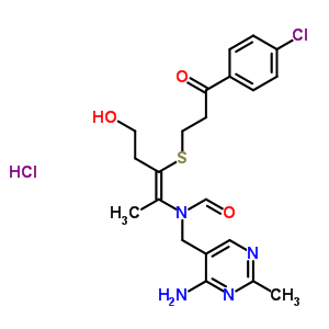 42282-42-8  N-[(4-amino-2-methylpyrimidin-5-yl)methyl]-N-[(1Z)-2-{[3-(4-chlorophenyl)-3-oxopropyl]sulfanyl}-4-hydroxy-1-methylbut-1-en-1-yl]formamide hydrochloride