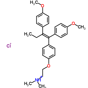 42824-29-3  2-{4-[(1E)-1,2-bis(4-methoxyphenyl)but-1-en-1-yl]phenoxy}-N,N-dimethylethanaminium chloride